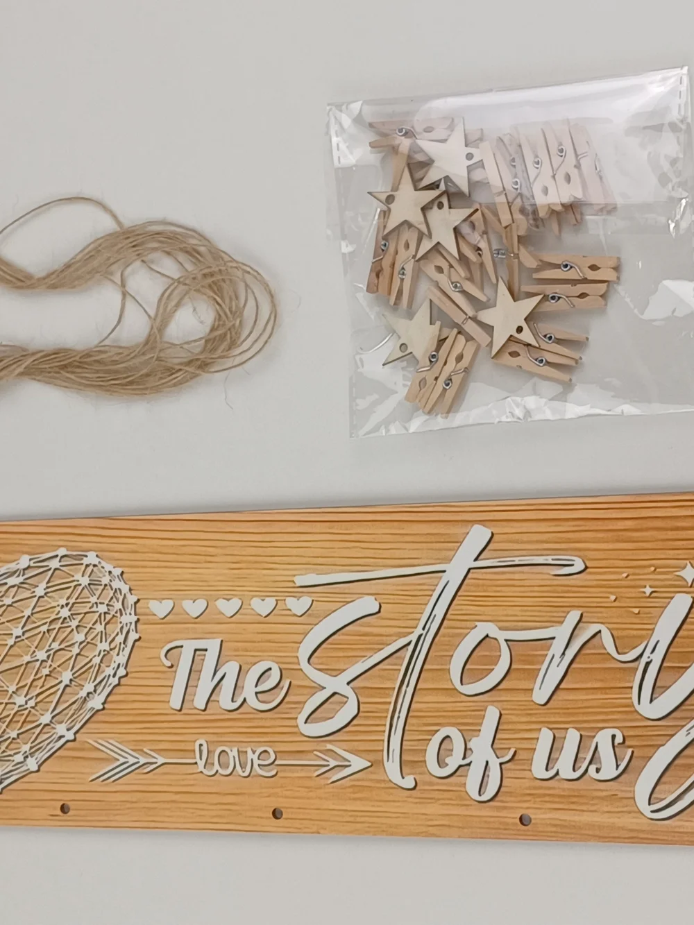 The Story of Us Photo Display Board Farmhouse Wall Decor